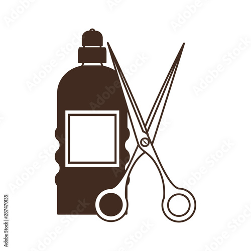 professional hairdressing tools on white background