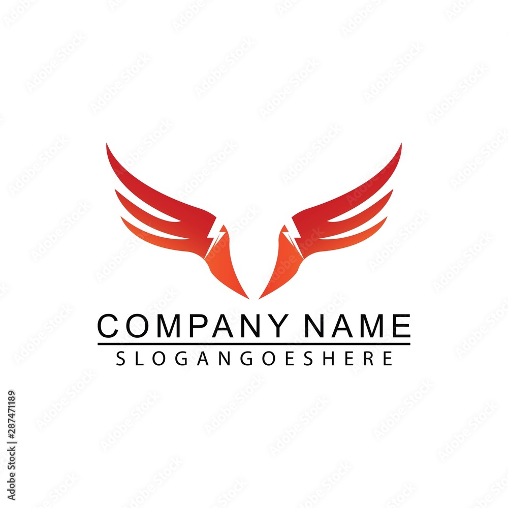 Fast wing symbol logo vector Fast wing symbol logo vector