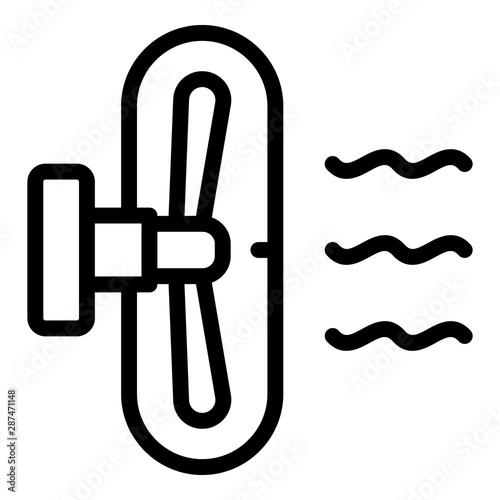 Fan side view icon. Outline fan side view vector icon for web design isolated on white background