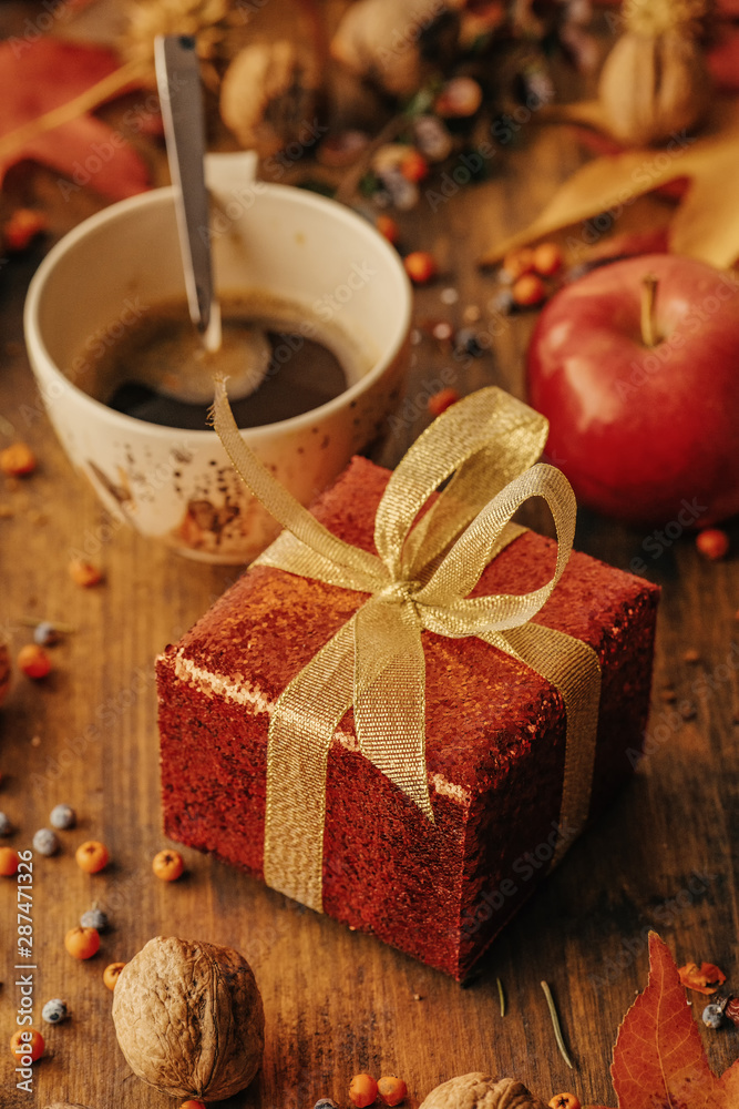Gift box and coffee cup Gift box and coffee cup