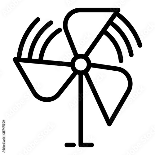 Children propeller icon. Outline children propeller vector icon for web design isolated on white background