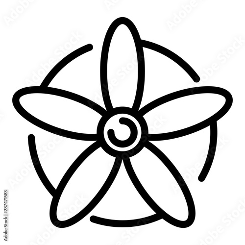 Avia propeller icon. Outline avia propeller vector icon for web design isolated on white background
