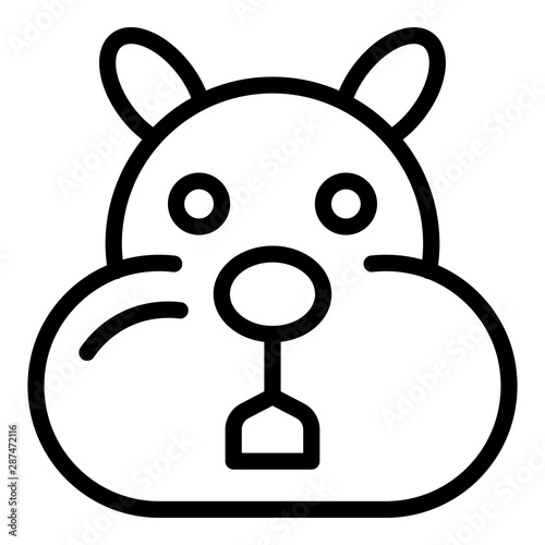 Sick hamster icon. Outline sick hamster vector icon for web design isolated on white background