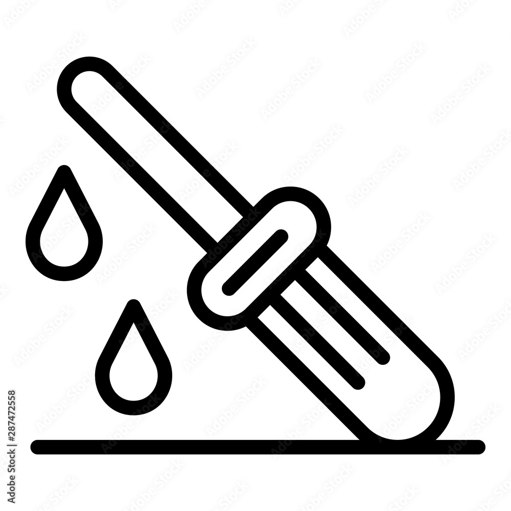 Pipette icon. Outline pipette vector icon for web design isolated on white background Pipette icon. Outline pipette vector icon for web design isolated on white background
