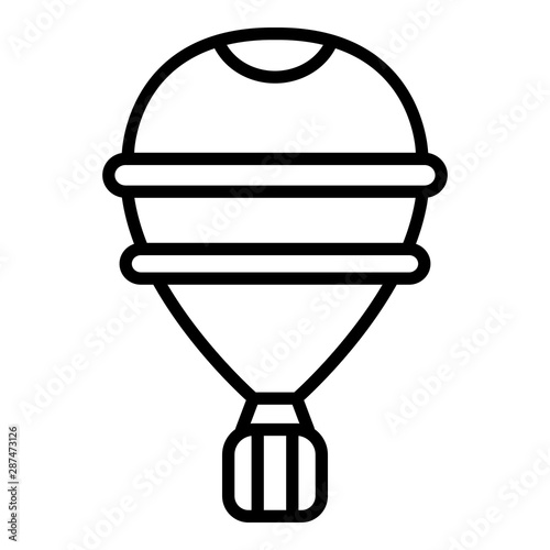 Aerostat icon. Outline aerostat vector icon for web design isolated on white background