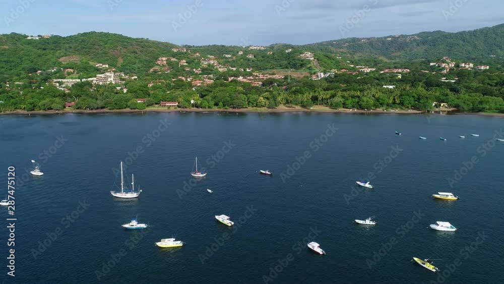 Aerial Footage from Playa Hermosa in Costa Rica at Guanacaste. One of the best maintained beaches in the country, Playa Hermosa, offers visitors crystal clear blue waters and gorgeous scenery