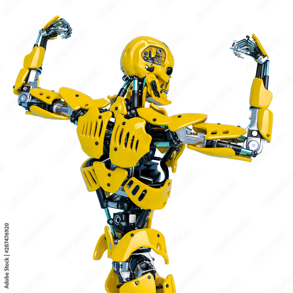 yellow bee android gym pose yellow bee android gym pose