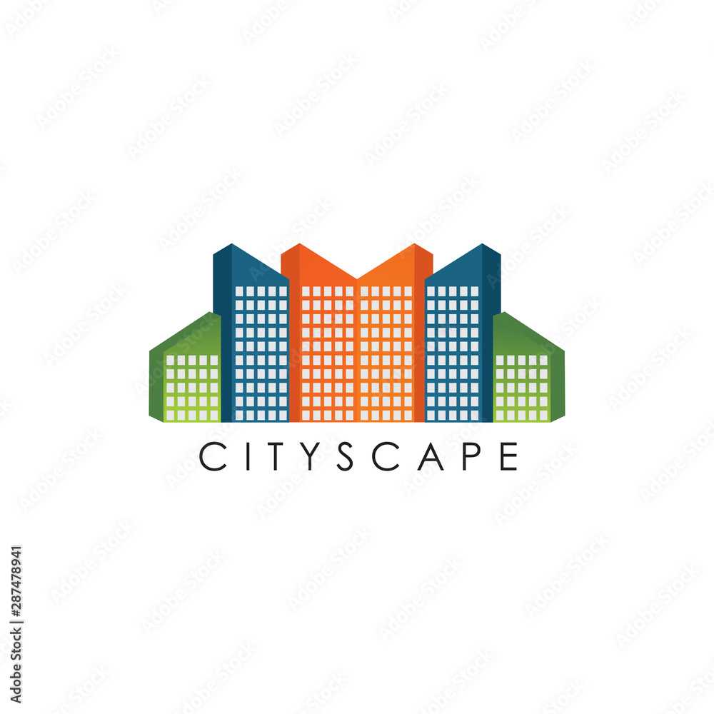 City life logo design vector template