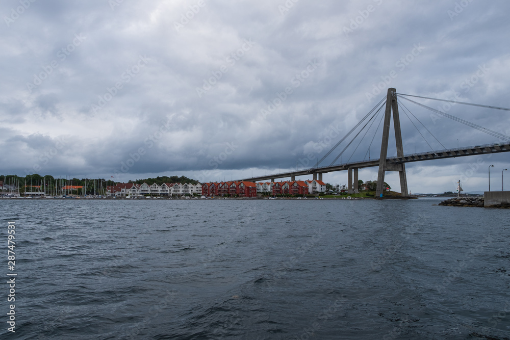 Stavanger Norway - architecture and nature background. July 2019