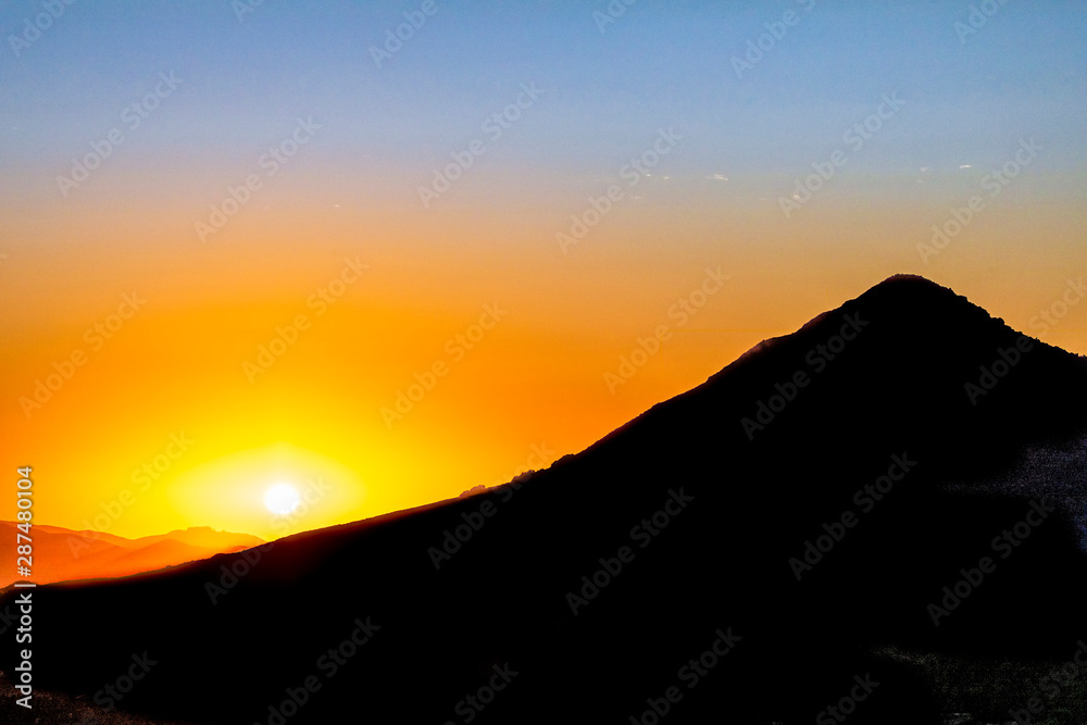 Hill Silhouetted at Sunset Hill Silhouetted at Sunset