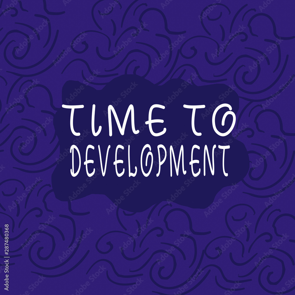 Conceptual hand writing showing Time To Development. Concept meaning a length of time during which a company grows or develop Floral Outline Freehand Baroque Style Seamless Pattern Idea