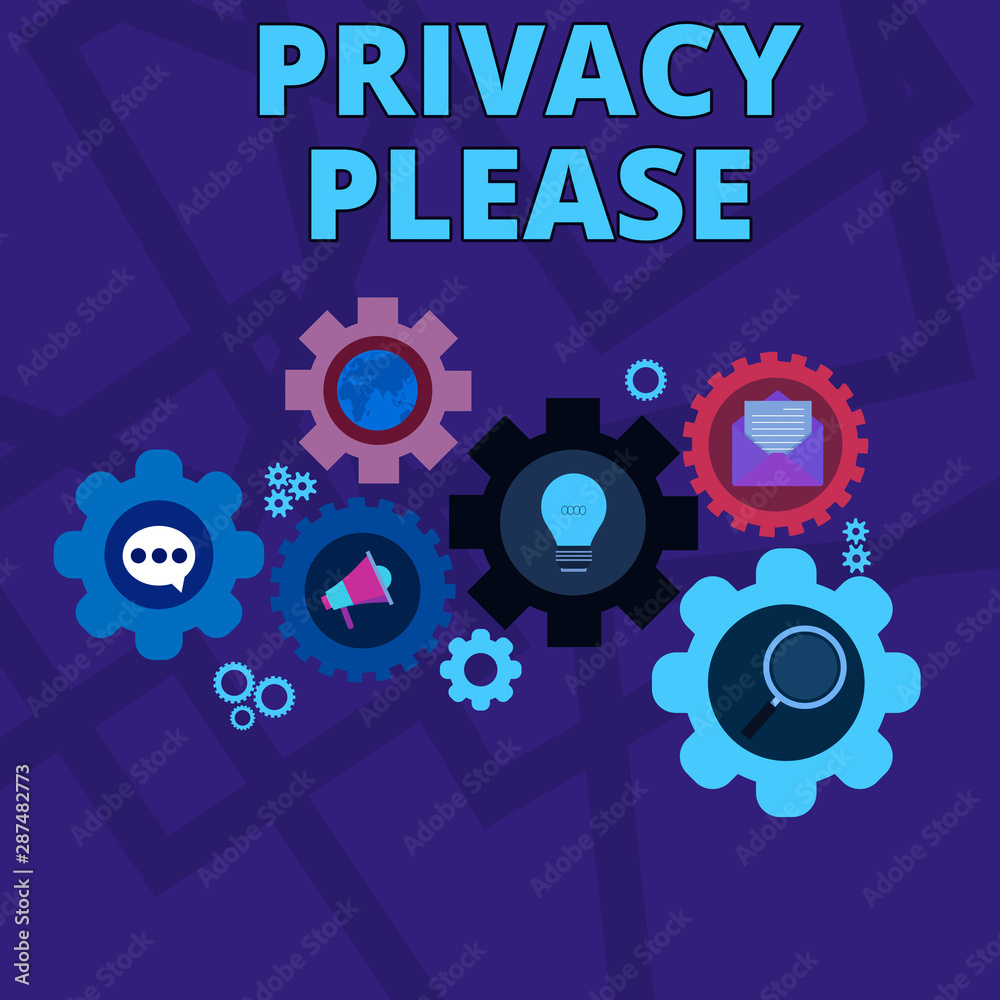 Word writing text Privacy Please. Business photo showcasing asking someone to respect your demonstratingal space Leave alone Set of Global Online Social Networking Icons Inside Colorful Cog Wheel Gear Word writing text Privacy Please. Business photo showcasing asking someone to respect your demonstratingal space Leave alone Set of Global Online Social Networking Icons Inside Colorful Cog Wheel Gear