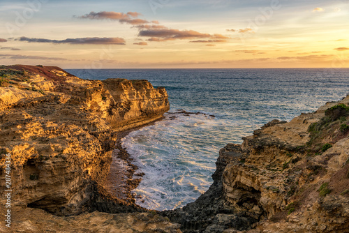 Stunning cliffs, beach and sea on the Great Ocean Road, Victoria, Australia