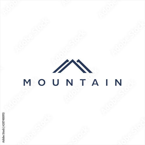 mountain hill logo design. modern style