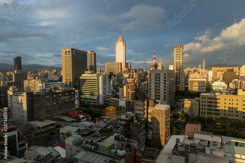 Taipei city view from Ximen,Taipei city, Taiwan, Aug 20, 2019