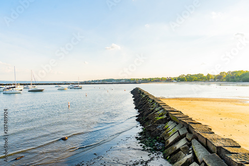Harbor Ocean View of Rye Playland, New York.