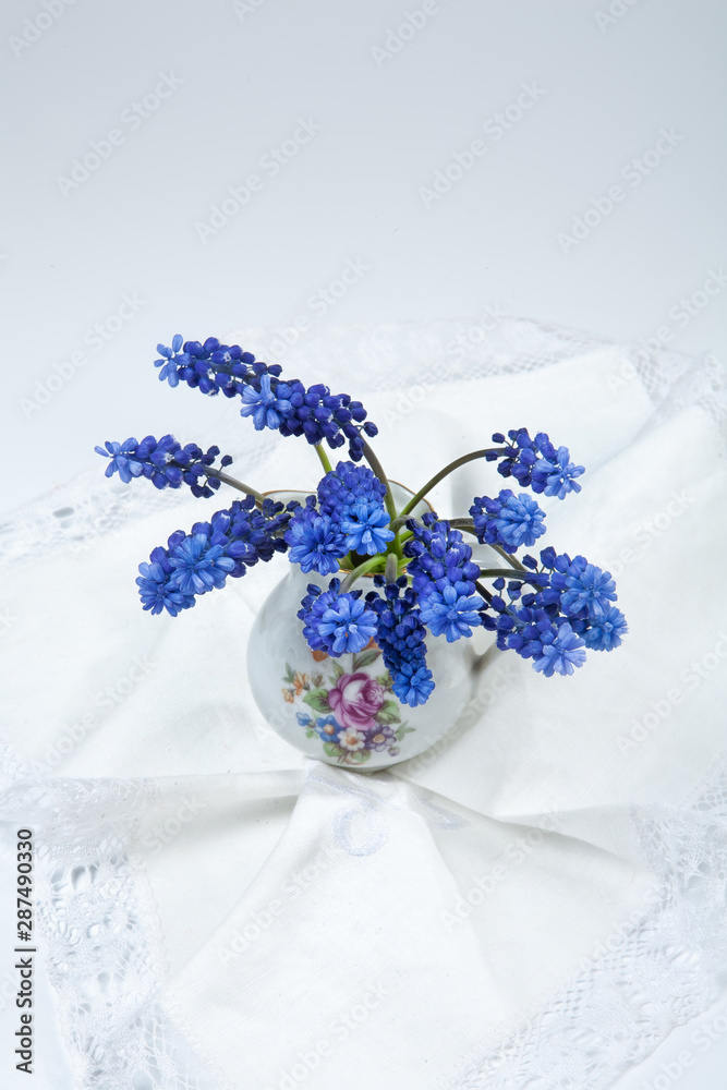 Blue Flowers In A Vase Blue Flowers In A Vase