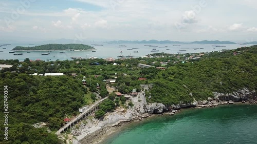 sea landscape  beach ocean sky city ship
