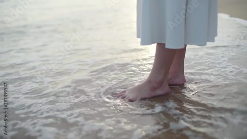 beach woman  sea sand summer foot ocean