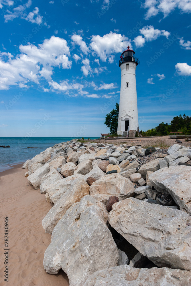 Fototapeta premium Crisp Point Lighthouse (1903), Lake Superior, Michigan