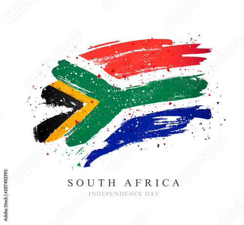 Flag of South Africa. Vector illustration on a white background.