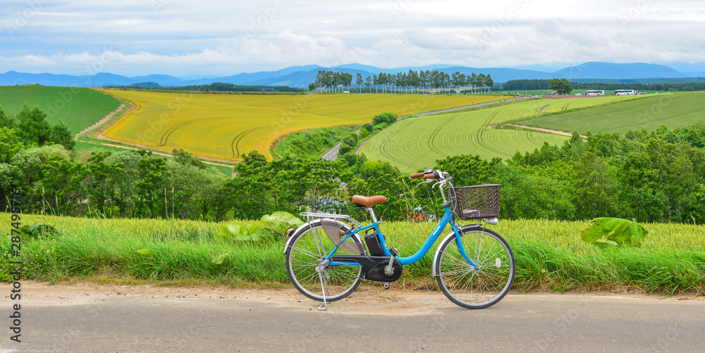 Obraz premium Bicycle on the rural road