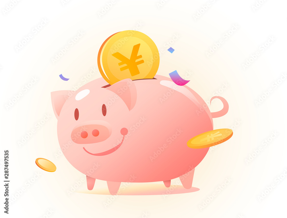 Fototapeta premium Deposit jar, change jar, deposit, savings, wages, funds, pig year, income, investment, financing, growth, profit, interest, financing, investment, funds, stocks, futures, speculation, property, perfor