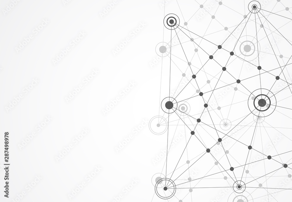 Abstract connecting dots and lines with geometric background. Modern technology connection science, Polygonal structure background. Vector illustration Abstract connecting dots and lines with geometric background. Modern technology connection science, Polygonal structure background. Vector illustration