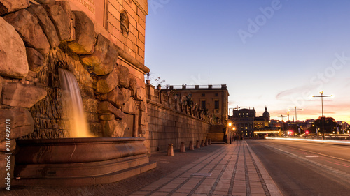 Photography Stockholm Fountain in Blue hour