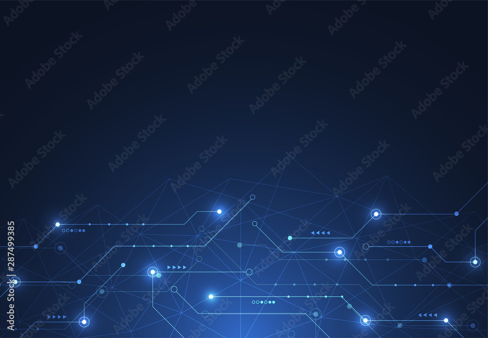 Fototapeta premium Internet connection, abstract sense of science and technology graphic design. Vector illustration