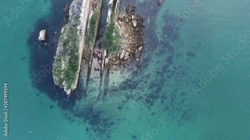 A bird's eye view of the zoological reserve Pedra da Anicha (in the beauty Arrabida Natural Park, Portugal). photo