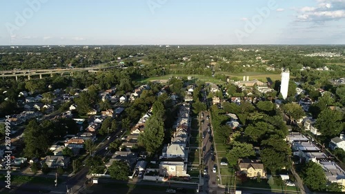 Aerial View of Delaware Riverfront town Gloucester New Jersey photo