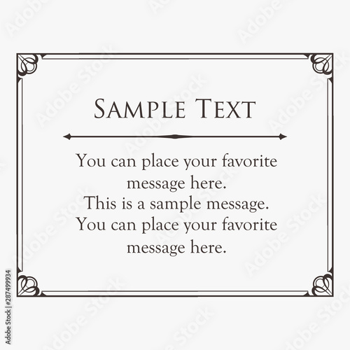 高級感のあるフレームデザインテンプレート