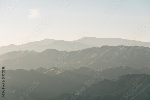 View of the Santa Ynez Mountains from Camino Cielo, in Los Padres National Forest, near Santa Barbara, California
