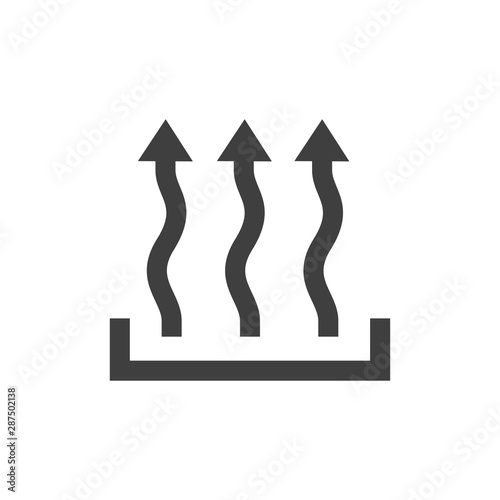 vector heat icon with three arrow up concept
