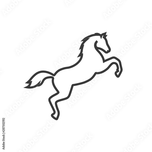 horse vector line icon
