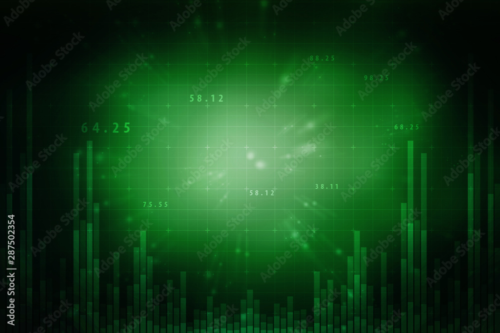 2d rendering Stock market online business concept. business Graph 
