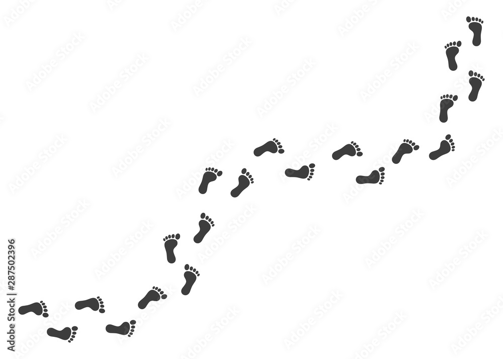 vector footprints in the sand Stock Vector Adobe Stock