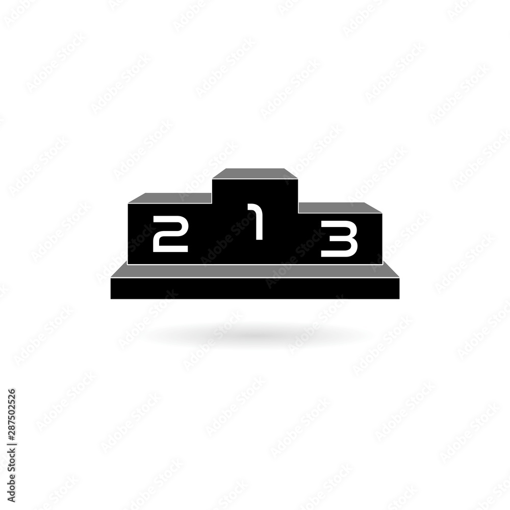 Winner's podium icon, isolated on a white background Winner's podium icon, isolated on a white background
