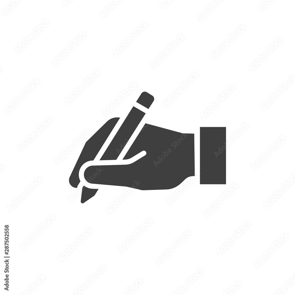 write icon hand with pen
