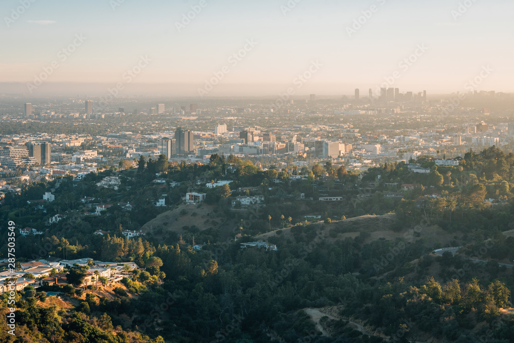 Evening view from Griffith Observatory, in Los Angeles, California