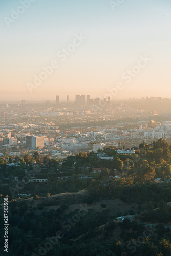 Evening view from Griffith Observatory, in Los Angeles, California