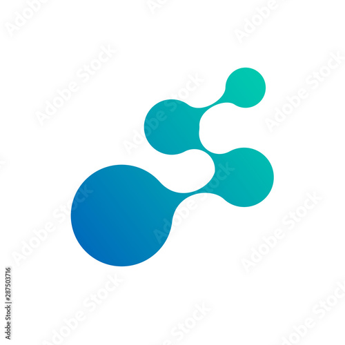 Molecular or atom Vector logo design elements. Vector illustration isolated on white background.