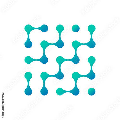 Abstract geometric molecule...