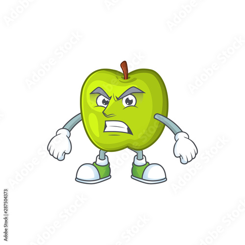Scream character granny smith green apple with mascot