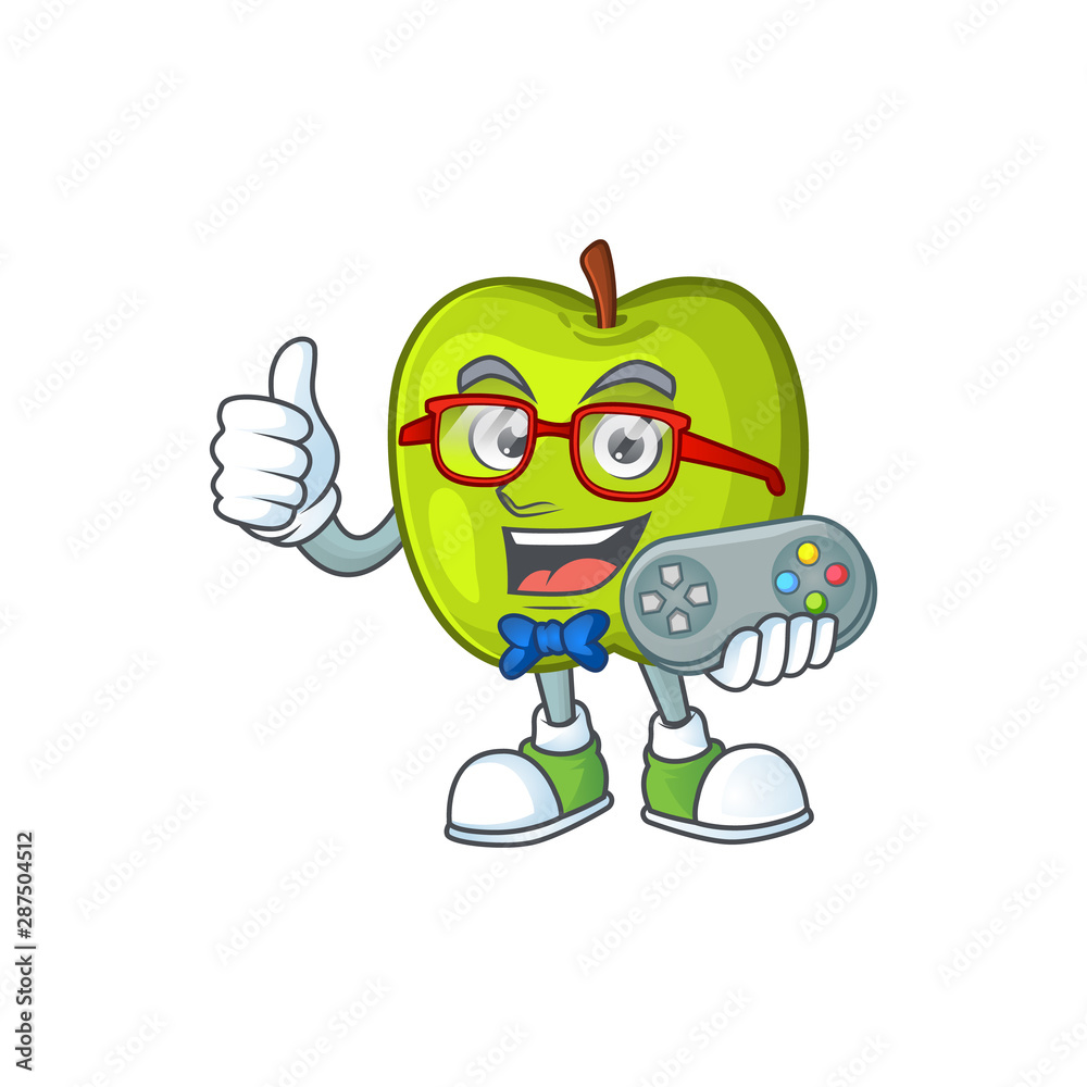 Gamer granny smith green apple cartoon mascot Stock Vector | Adobe Stock Gamer granny smith green apple cartoon mascot Stock Vector | Adobe Stock