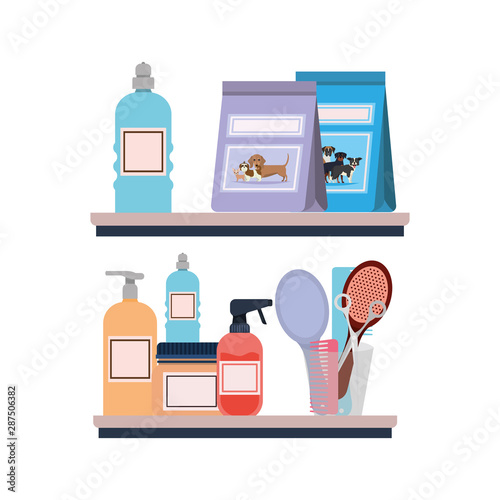 professional hairdressing tools on white background
