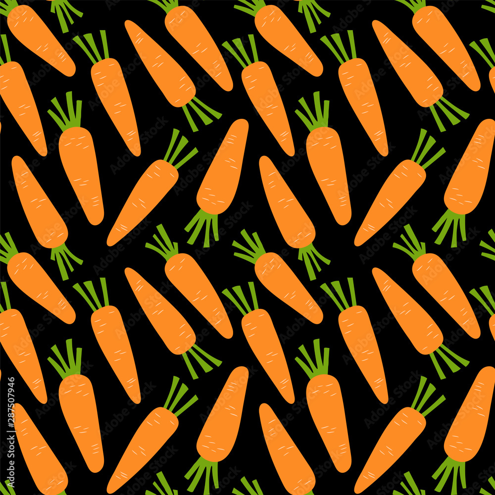 Carrots on black soil