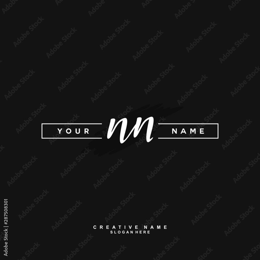 N NN Initial logo template vector. Letter logo concept with background template. N NN Initial logo template vector. Letter logo concept with background template.