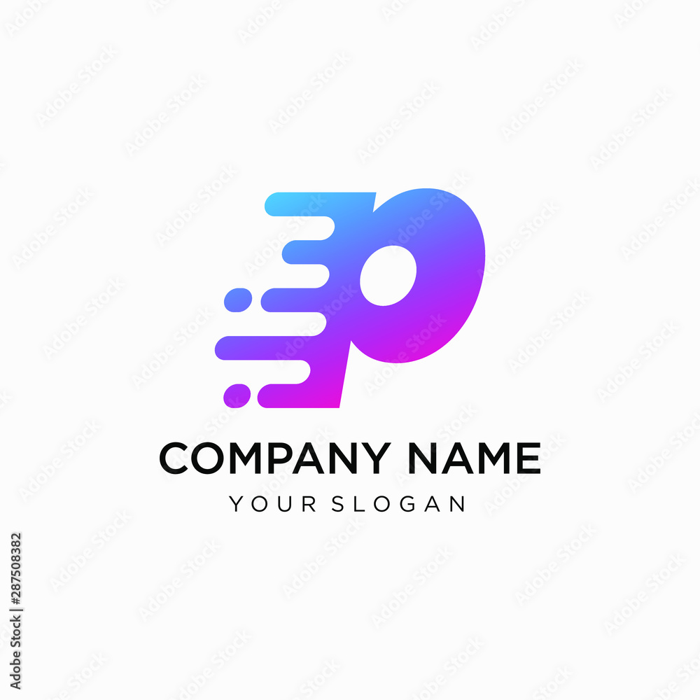 fast technology letter P logo design. speed design concept. Progress abstract creative sign. -vector fast technology letter P logo design. speed design concept. Progress abstract creative sign. -vector